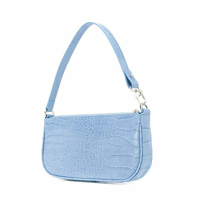 Baby Blue Baguette Bag - Y2K Fashion Essential for Coquette Aesthetic