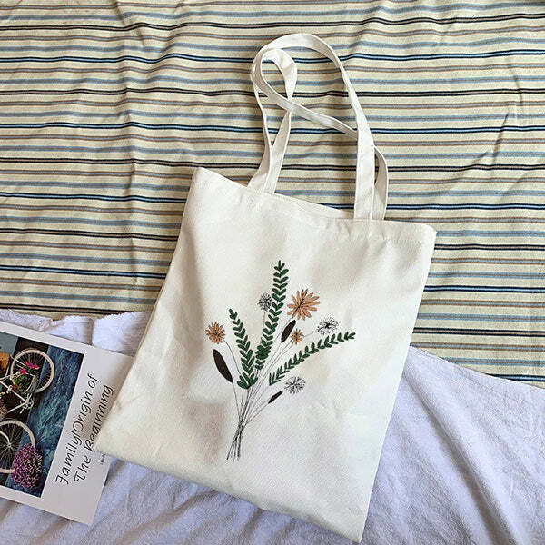 Botanical Garden Y2K Bag: Cute Aesthetic for Grunge & Coquette Styles