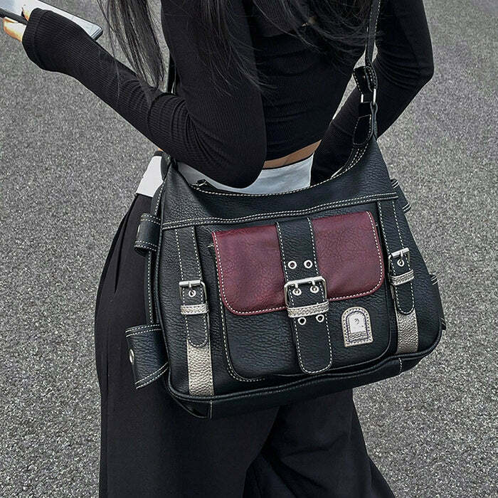 Check Yourself Y2K Shoulder Bag - Trendy Aesthetic for Modern Outfits