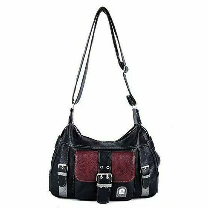 Check Yourself Y2K Shoulder Bag - Trendy Aesthetic for Modern Outfits