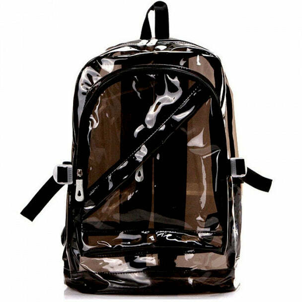 Clear Backpack for Y2K Fashion: Cute Tops, Grunge Aesthetic