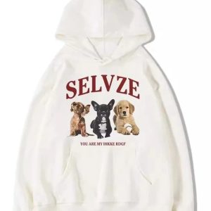 Fall Cute Puppy Graphic Hoodie - Y2K Aesthetic, Coquette & Grunge Vibes