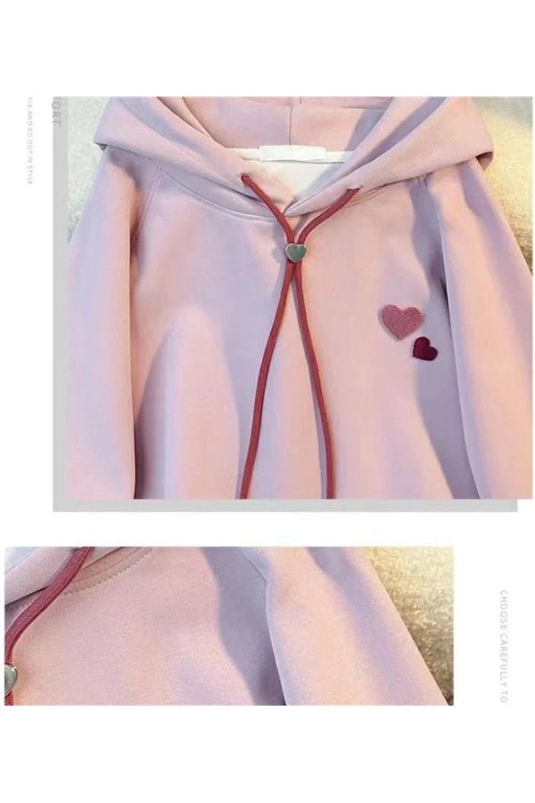 Fall Sweetheart Charm Hoodie - Y2K Aesthetic, Cute Tops & Grunge Vibes