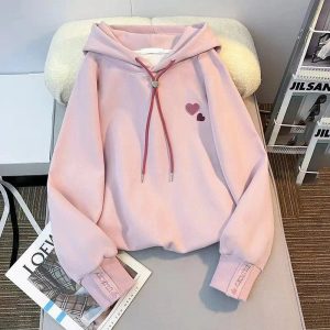 Fall Sweetheart Charm Hoodie - Y2K Aesthetic, Cute Tops & Grunge Vibes