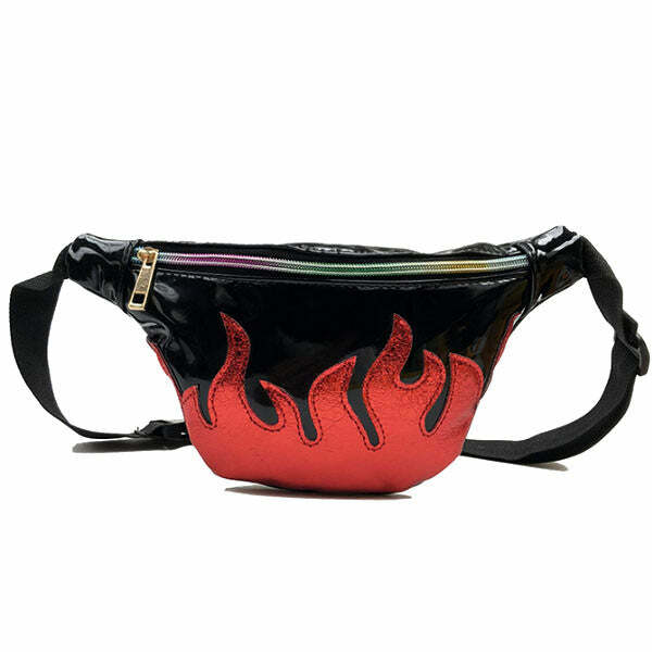 Flamin' Fanny Pack: Y2K Aesthetic Bag for Cute Outfits & Grunge Style