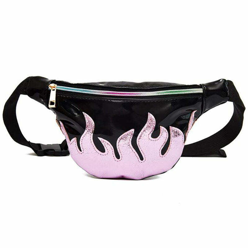 Flamin' Fanny Pack: Y2K Aesthetic Bag for Cute Outfits & Grunge Style