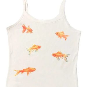 Goldfish Serenity Tank Top - Y2K Aesthetic Cute Top for Trendy Outfits