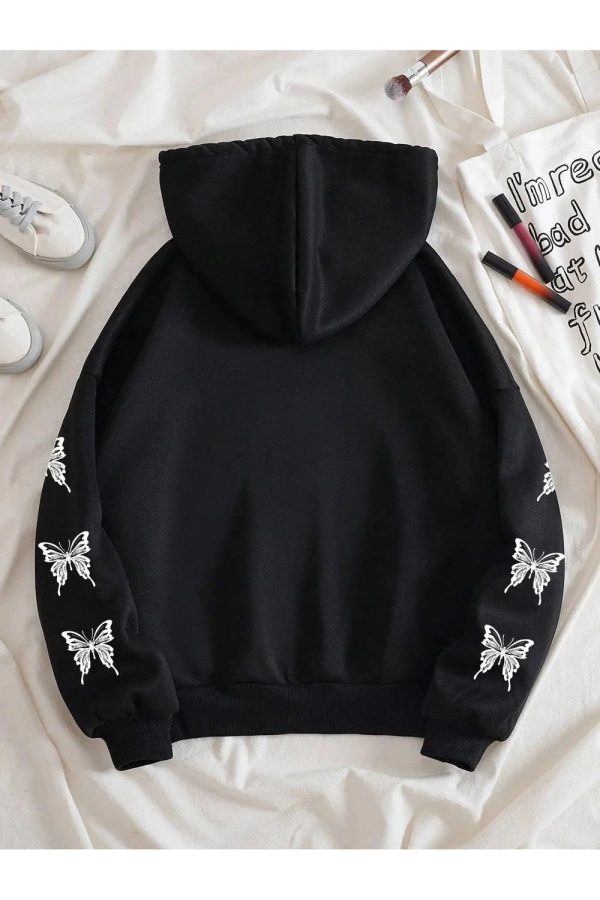 Gothic Butterfly Zip-Up Hoodie | Y2K Fashion & Aesthetic Outfits