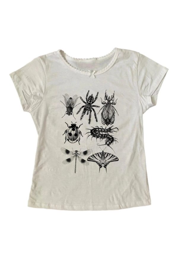 Gothic Insectarium Top: Y2K Fashion for Coquette & Grunge Aesthetics