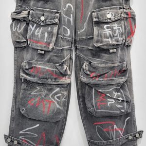 Graffiti Riot Cargo Skirt: Y2K Fashion Meets Grunge Aesthetic Vibes