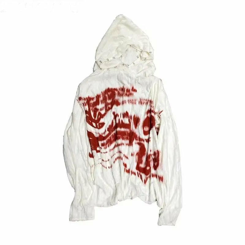 Grunge Graffiti Hoodie - Y2K Aesthetic Streetwear for Trendy Looks