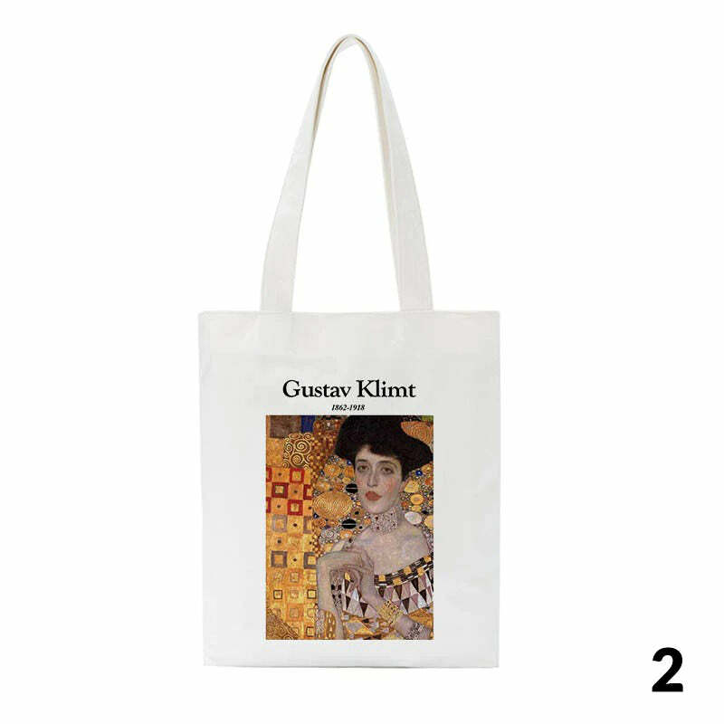 Gustav Klimt-Inspired Y2K Bag: Aesthetic Streetwear for Trendy Looks