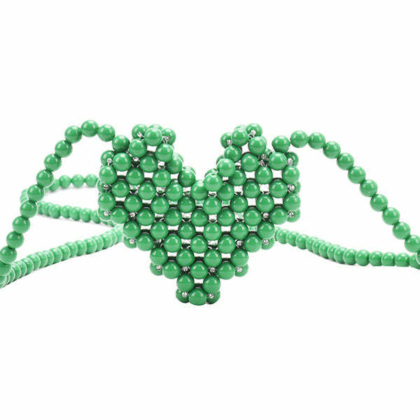 Heart Beaded Handbag - Y2K Aesthetic Accessory for Cute Outfits