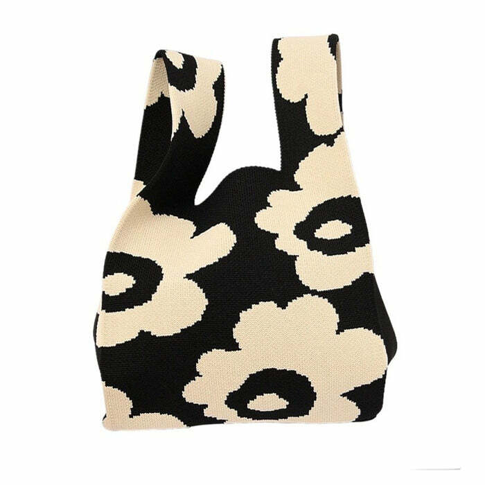 Indie Aesthetic Flower Tote Bag - Y2K Fashion Essential for Cute Outfits