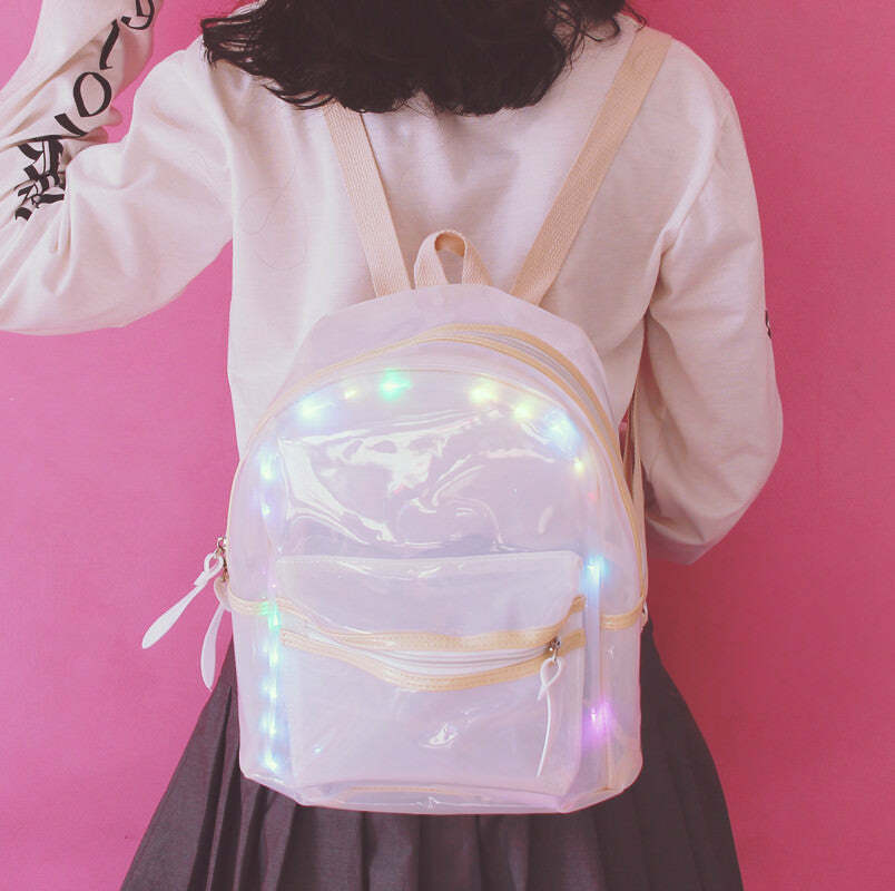 Light Show Backpack: Y2K Aesthetic Bag for Grunge & Coquette Outfits