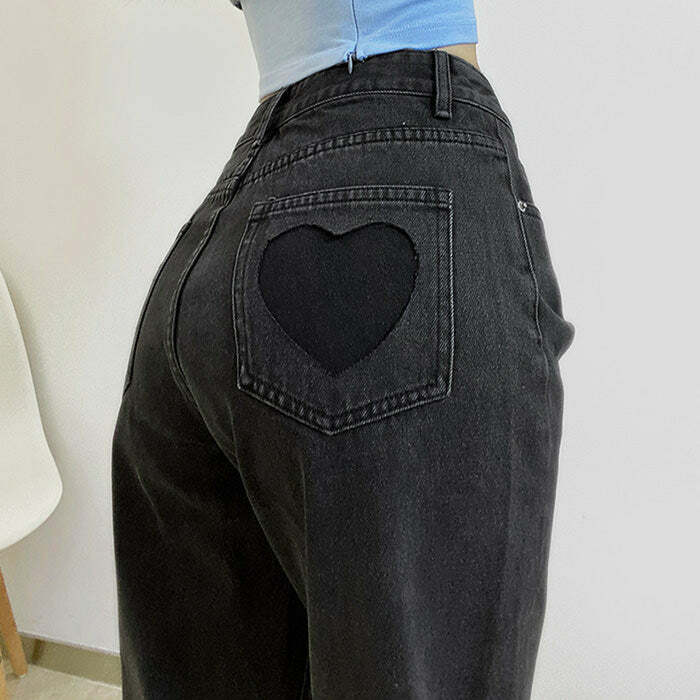 Love Bites Gradient Jeans - Y2K Fashion for Coquette & Grunge Aesthetics