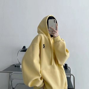 Minimalist Pastel Hoodie - Y2K Fashion Essential for Coquette Aesthetic