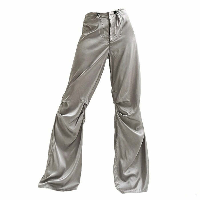 Miracle Satin Wide Pants - Y2K Fashion Essential for Coquette & Grunge Aesthetics