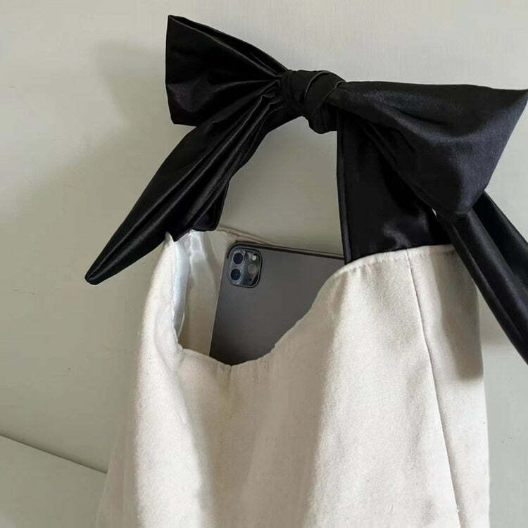 Morning in Paris Bow-Tie Mini Bag - Y2K Aesthetic Accessory