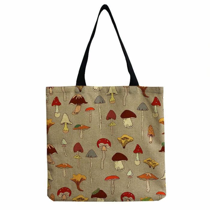 Mushrooms Shoulder Bag - Y2K Aesthetic Accessory for Trendy Outfits