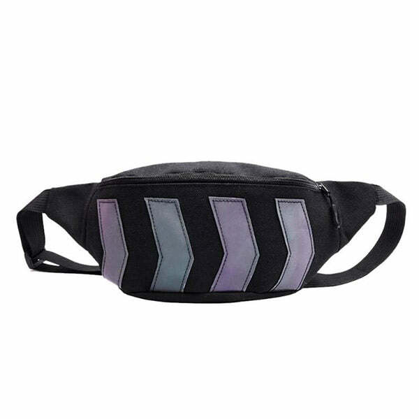 Reflective Fanny Pack: Y2K Aesthetic Accessory for Trendy Outfits