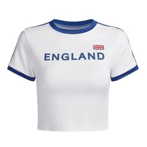 Retro England Ringer Top - Y2K Fashion Cute Tops for Coquette Aesthetic