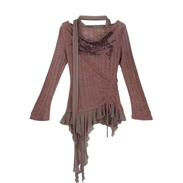 Rustic Dystopia Top: Embrace Y2K Fashion with Grunge & Coquette Aesthetic