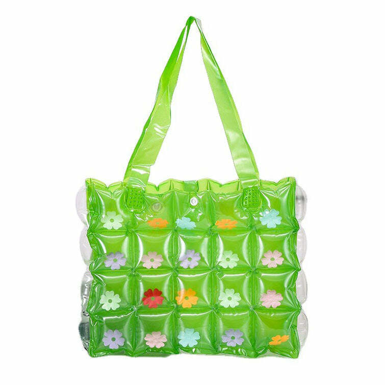 Seaside Vibes Y2K Aesthetic Inflatable Bubble Bag for Trendy Outfits