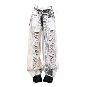 Shattered Chaos Ripped Jeans - Y2K Grunge Aesthetic & Cute Tops Vibe