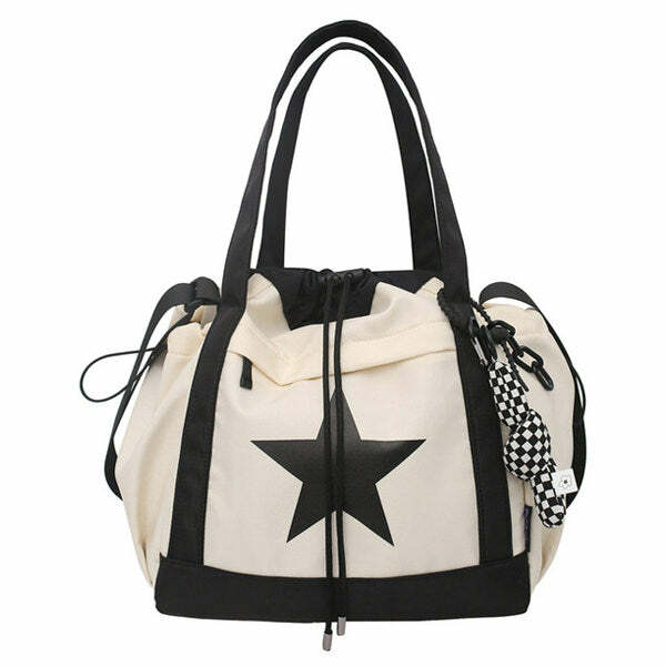 Star Girl Y2K Nylon Handbag - Trendy Aesthetic Accessory for Y2K Fashion