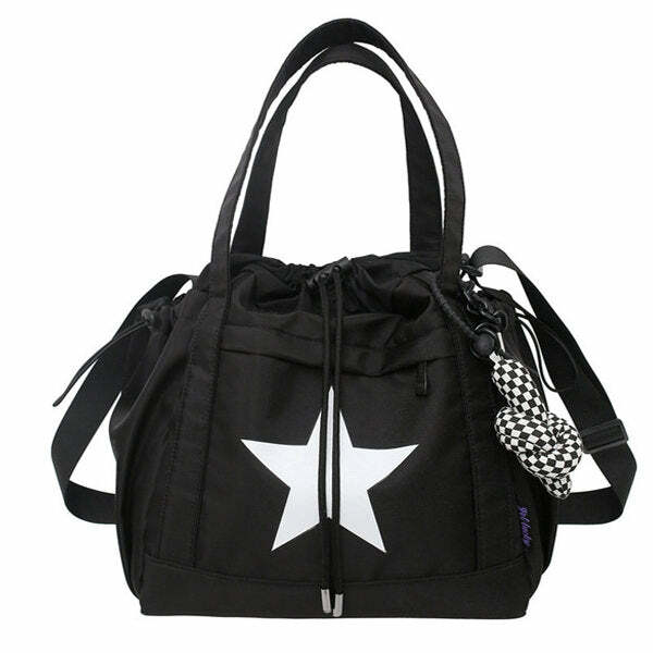 Star Girl Y2K Nylon Handbag - Trendy Aesthetic Accessory for Y2K Fashion