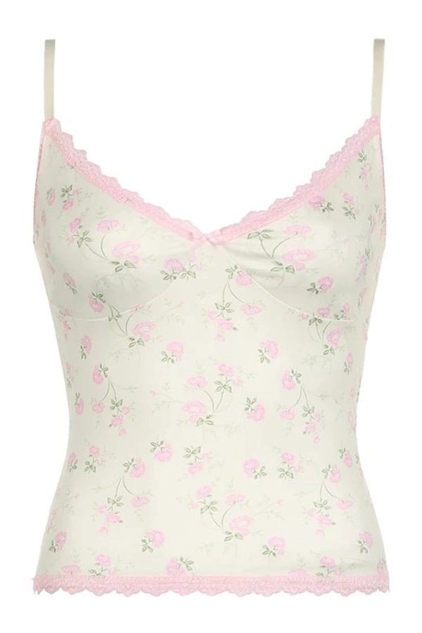 Sweet Blossom Lace Top - Y2K Fashion Cute Top for Coquette & Grunge Aesthetic