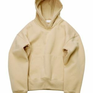 Trendy Nude Hoodie for Y2K Fashion: Coquette & Grunge Aesthetic Vibes