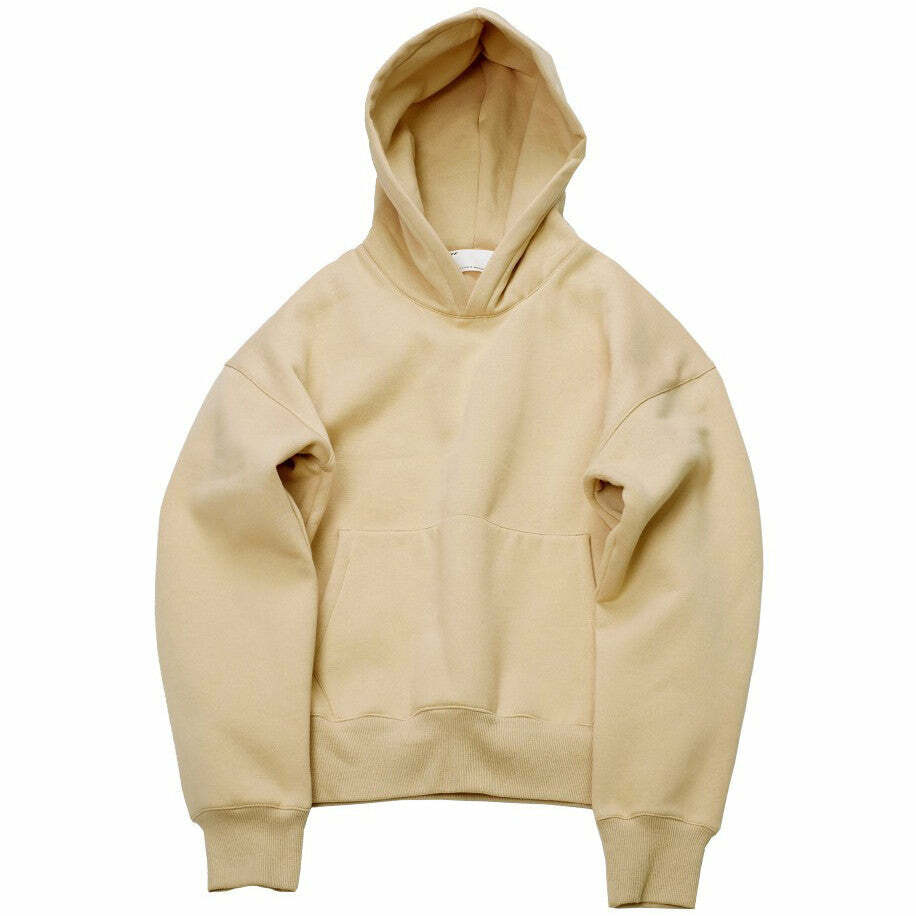 Trendy Nude Hoodie for Y2K Fashion: Coquette & Grunge Aesthetic Vibes