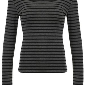 Trendy Striped Off-Shoulder Knit Top for Y2K Fashion & Aesthetic Vibes