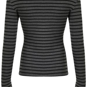 Trendy Striped Off-Shoulder Knit Top for Y2K Fashion & Aesthetic Vibes