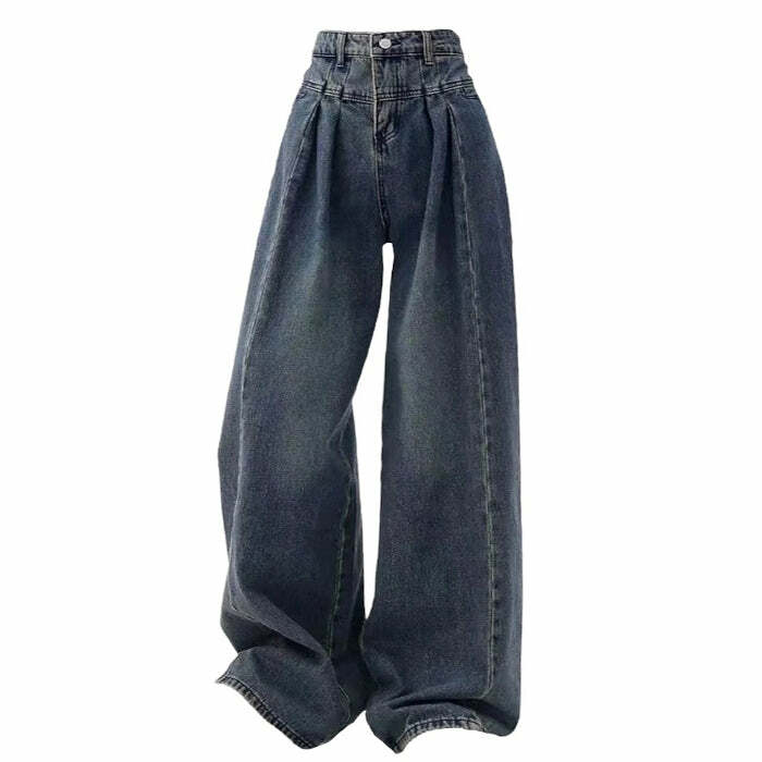 Vintage Wide Leg Jeans: Y2K Fashion Essential for Coquette & Grunge Aesthetics