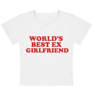 World's Best Ex Girlfriend Y2K Slogan Top - Cute & Grunge Aesthetic