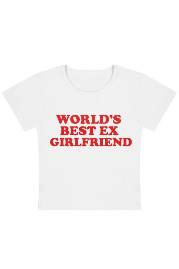 World's Best Ex Girlfriend Y2K Slogan Top - Cute & Grunge Aesthetic