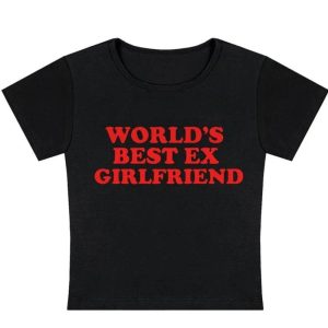 World's Best Ex Girlfriend Y2K Slogan Top - Cute & Grunge Aesthetic