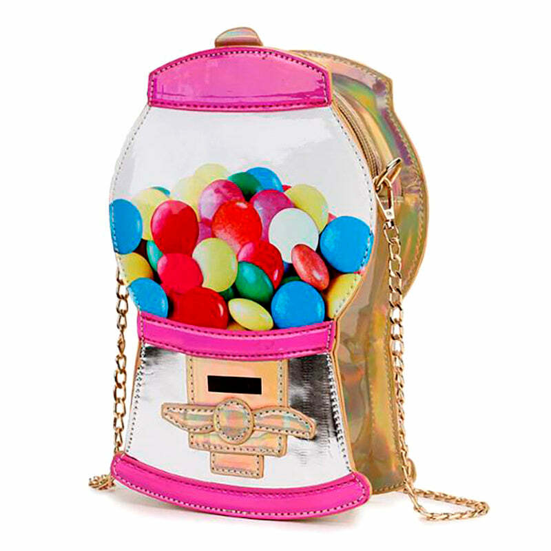 Y2K Aesthetic Gumball Machine Mini Handbag - Cute Pastel Goth Accessory