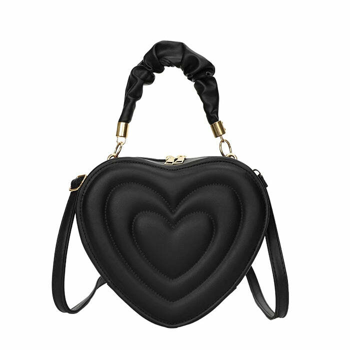 Y2K Aesthetic Heart-Shaped Bag for Cute Outfits & Coquette Style