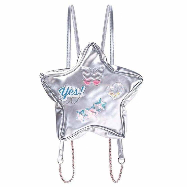 Y2K Aesthetic Star-Shaped Backpack for Cute Y2K Outfits & Accessories