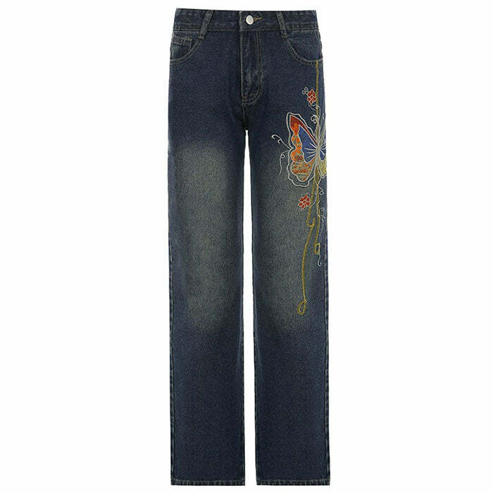 Y2K Aesthetic Wide Leg Jeans for Grunge & Coquette Outfits