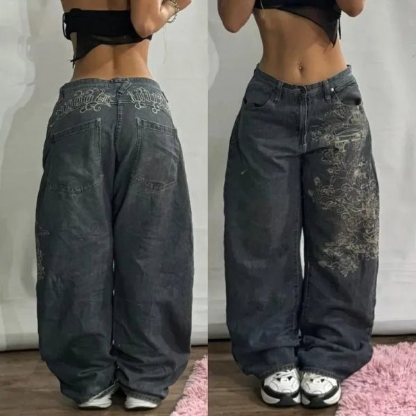 Y2K Baggy Pocket Jeans for Grunge & Coquette Aesthetic Outfits