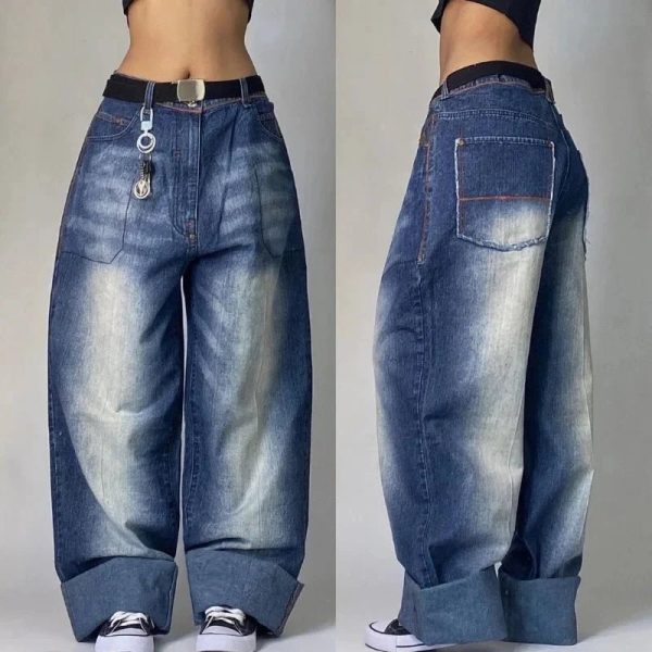 Y2K Baggy Pocket Jeans for Grunge & Coquette Aesthetic Outfits