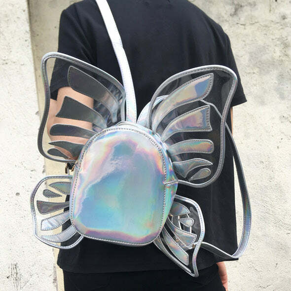 Y2K Butterfly Backpack: Cute Pastel Goth & Grunge Aesthetic Bag