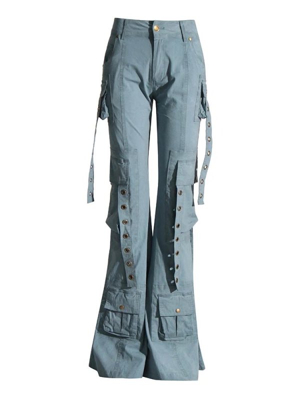 Y2K Fashion Hybrid Harness Split Jeans for Grunge & Coquette Aesthetic