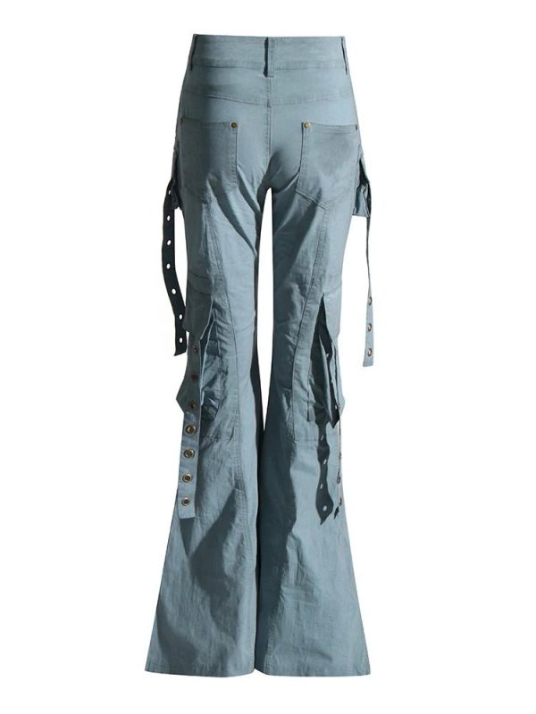 Y2K Fashion Hybrid Harness Split Jeans for Grunge & Coquette Aesthetic