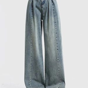 Y2K Fashion Ultra Wide-Leg Baggy Jeans for Grunge & Coquette Aesthetic